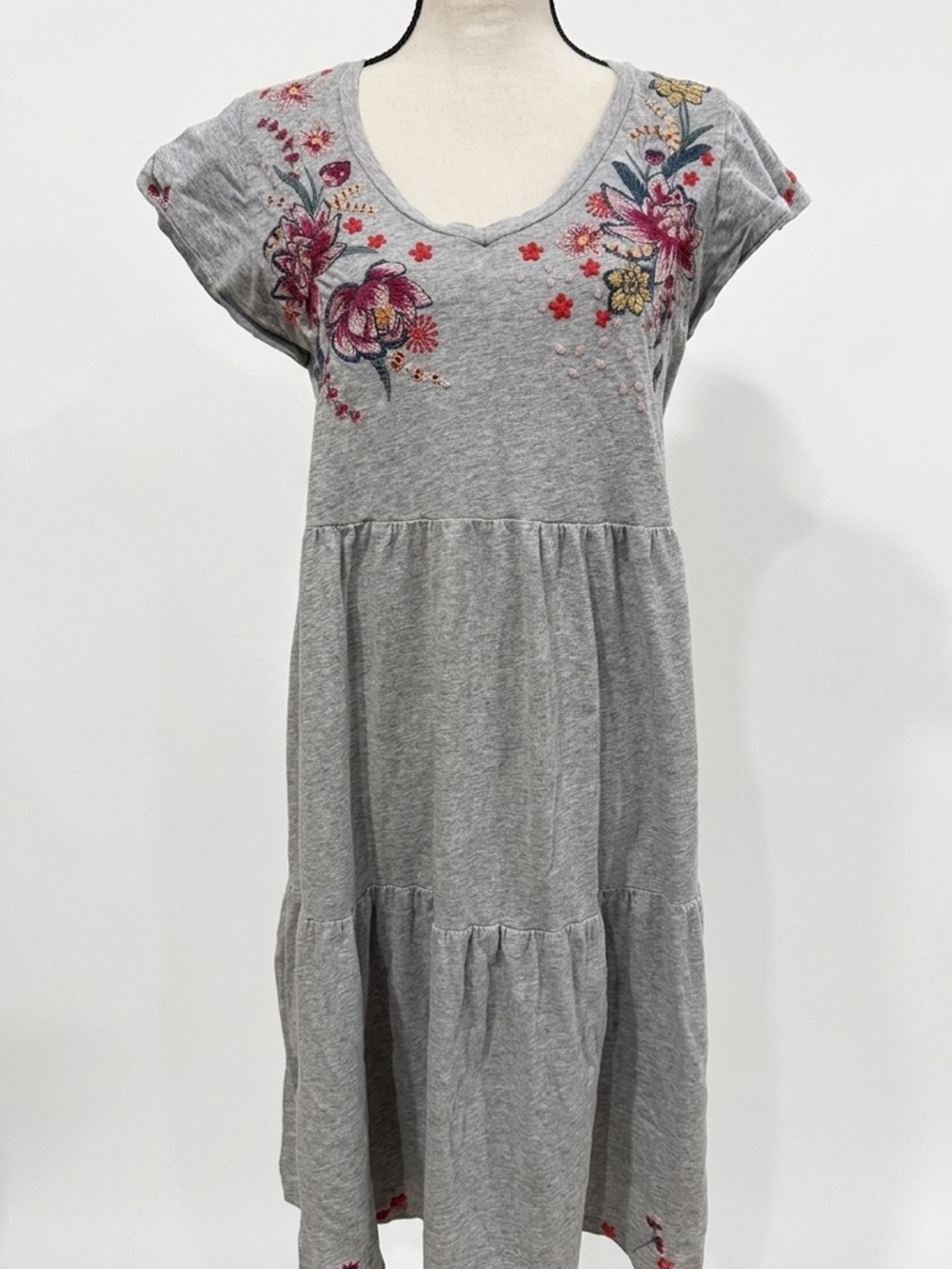 Johnny Was Jessica Tiered Midi Dress - Size S